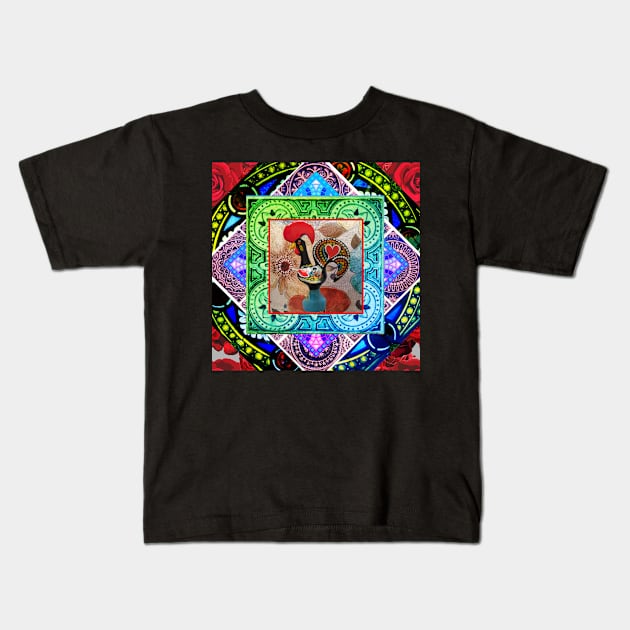 Portuguese folk art Kids T-Shirt by Azorean1963